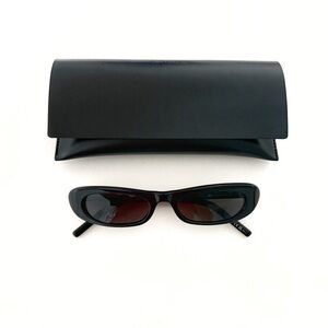 YSL SAINT LAURENT SL 557 BLACK CAT EYE OVAL SUNGLASSES